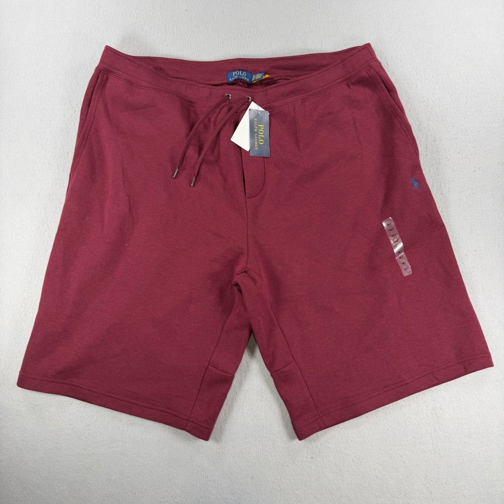 Polo Ralph Lauren Mens 2XLT Burgundy Knit Shorts Drawstring Pony Logo NWT